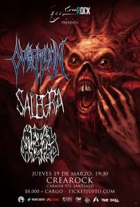 CARTELERA | Overtoun confirma show junto a Metal Hazard y Salegra